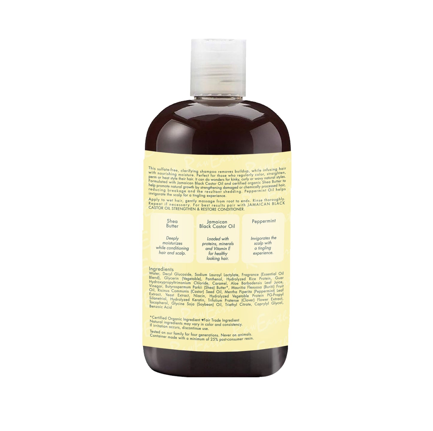 Shine A Light 100%Pure Jamaican Black Castor Oil Shampoo Strengthen and Restore for Damaged Hair 17oz