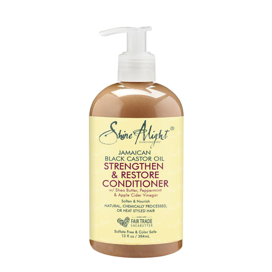 Shine A Light 100% Pure Jamaican Black Castor Oil Conditioner Strengthen and Restore for Damaged Hair 17oz